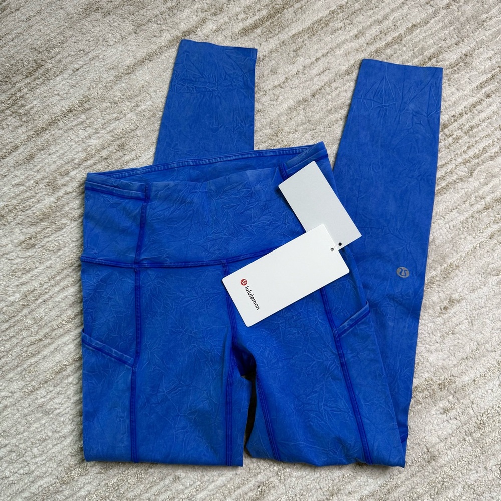 Lululemon Fast and Free Tight 25" *Ice Dye - Cerulean Blue